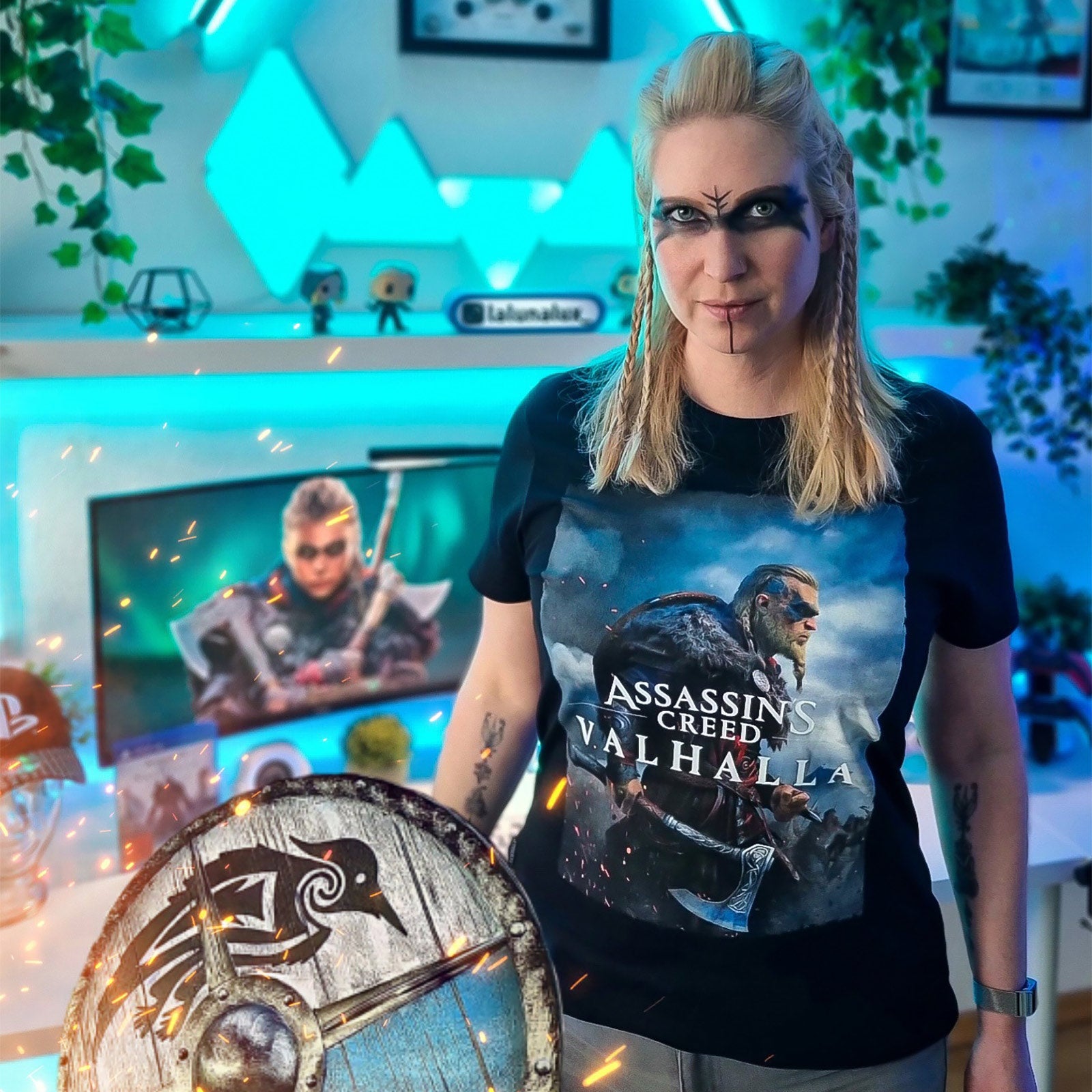 Immagine del prodotto T-shirt Eivor Valhalla nera - Assassin's Creed