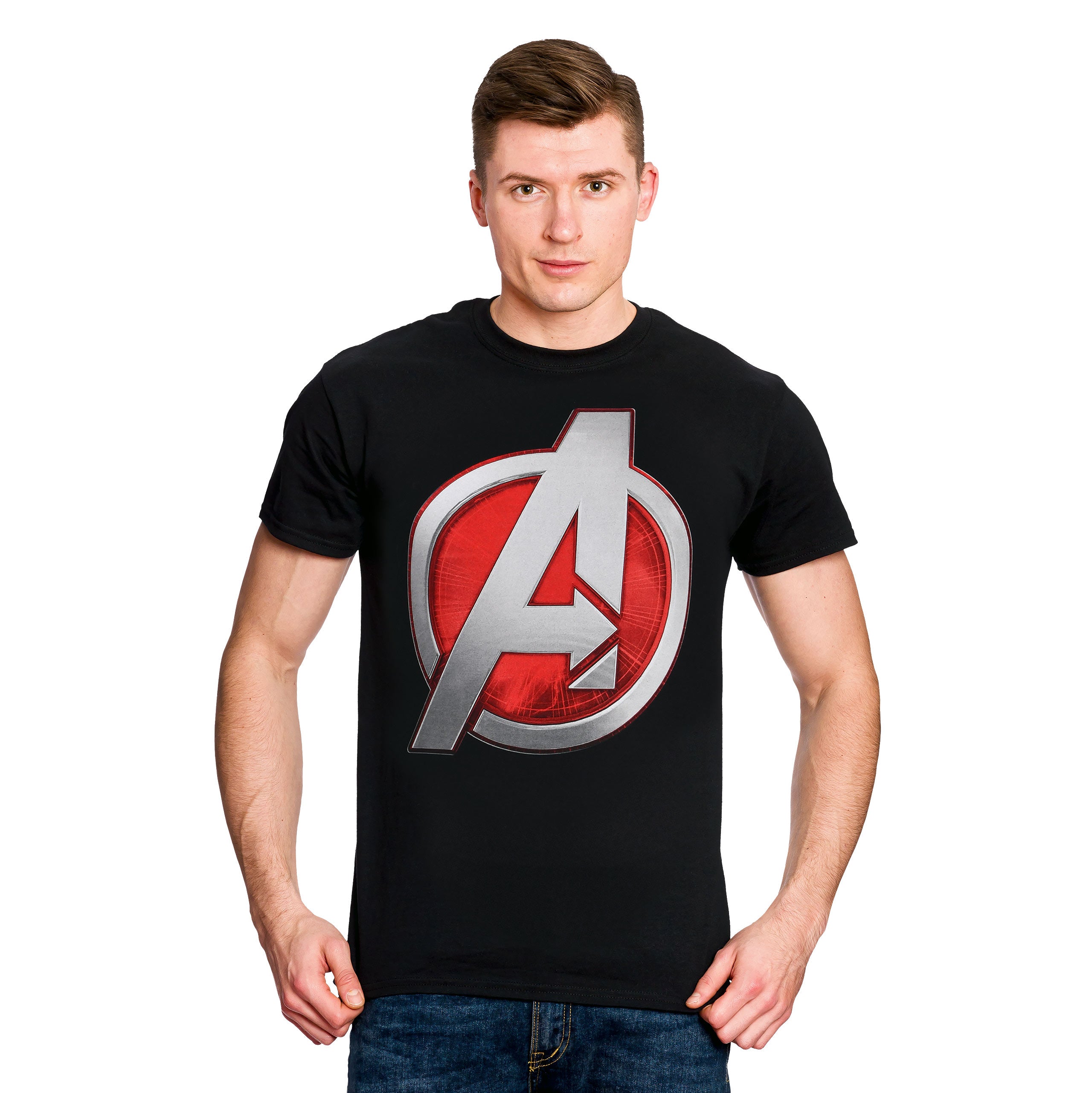 Immagine del prodotto Avengers - T-shirt nera con logo argentato