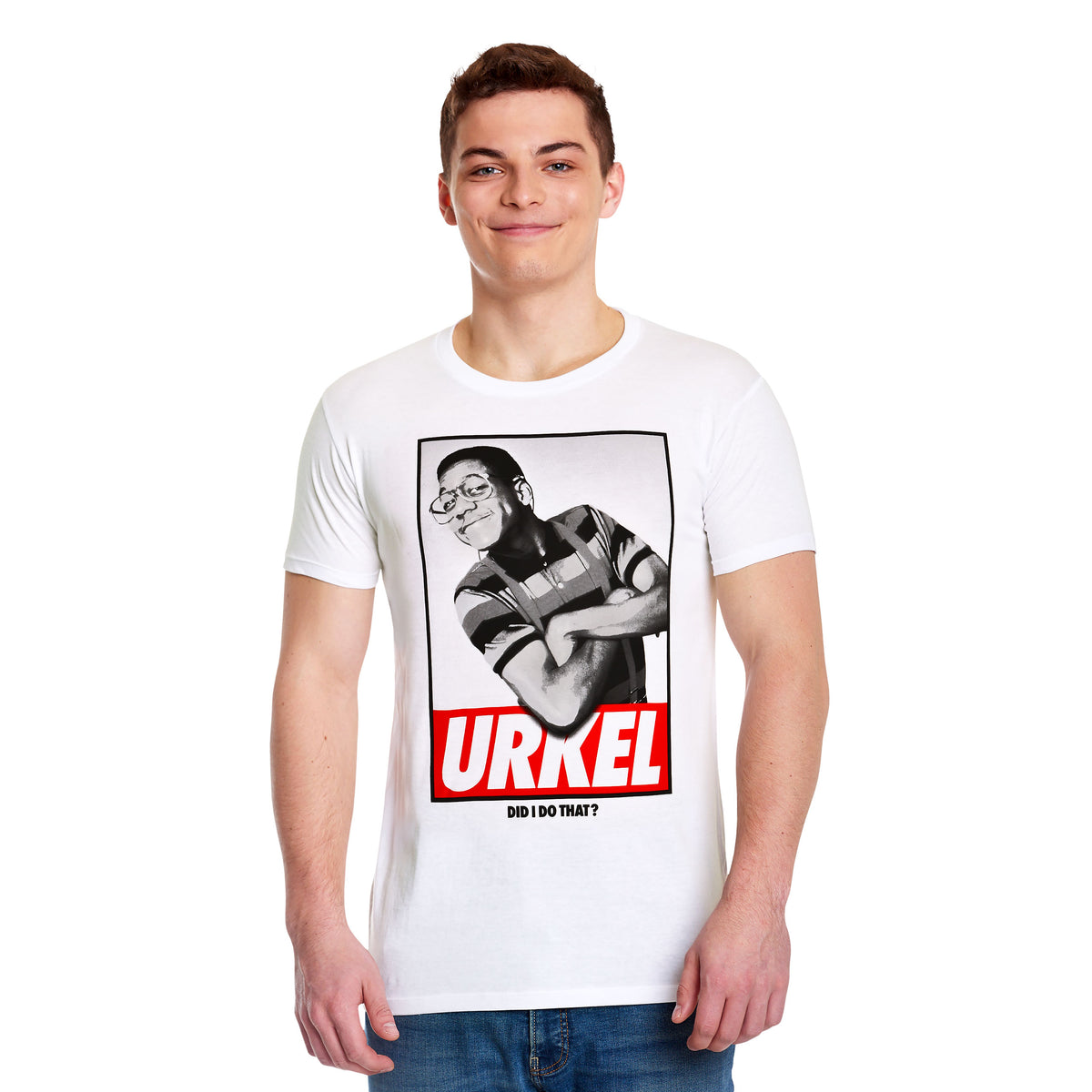 Immagine del prodotto Tutti sotto lo stesso tetto - T-shirt bianca di Steve Urkel WB 100th