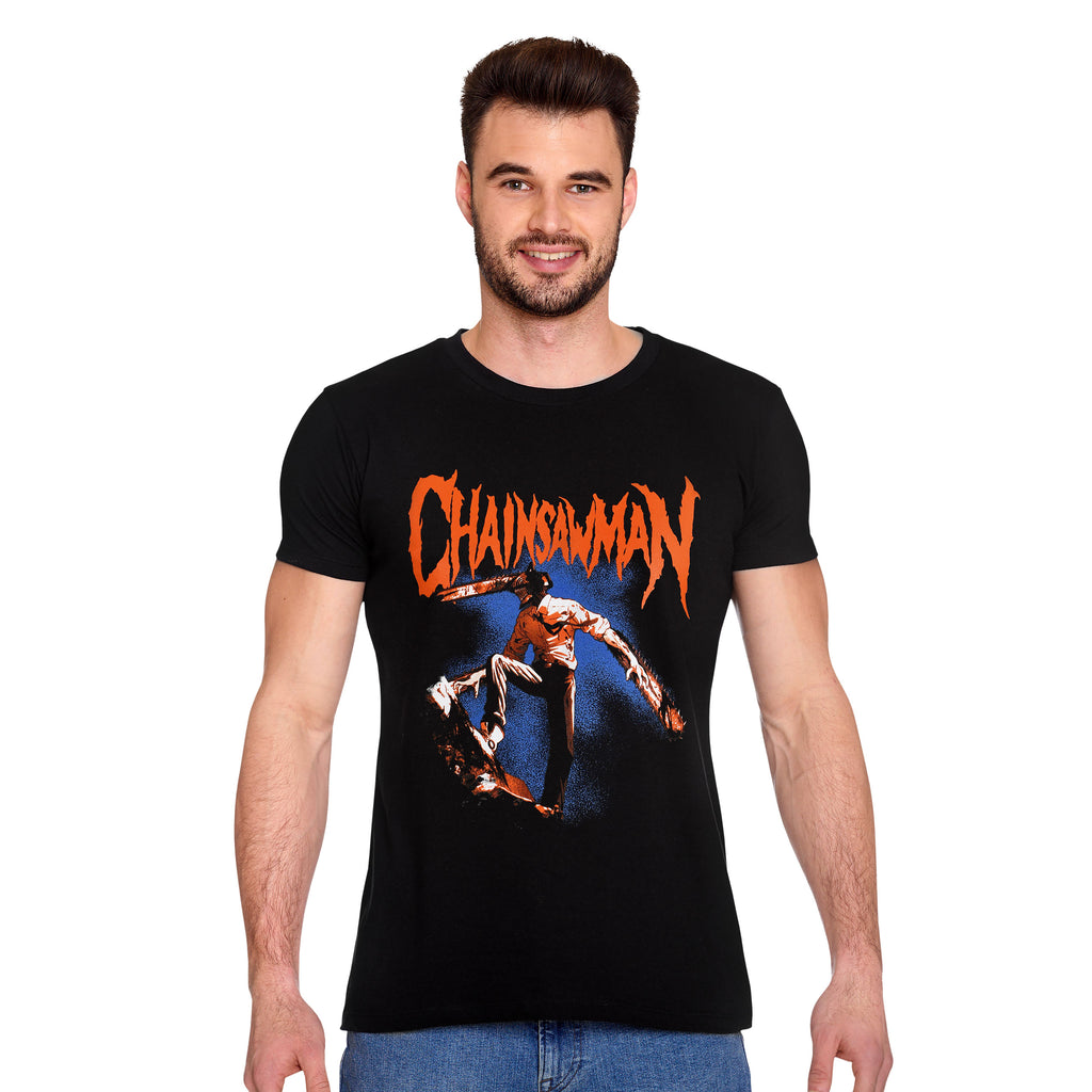 Immagine del prodotto Chainsaw Man - T-shirt con logo rosso su nero