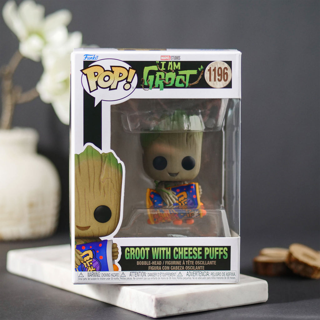 Immagine del prodotto Io sono Groot - Groot con palline di formaggio Figura Funko Pop con testa oscillante
