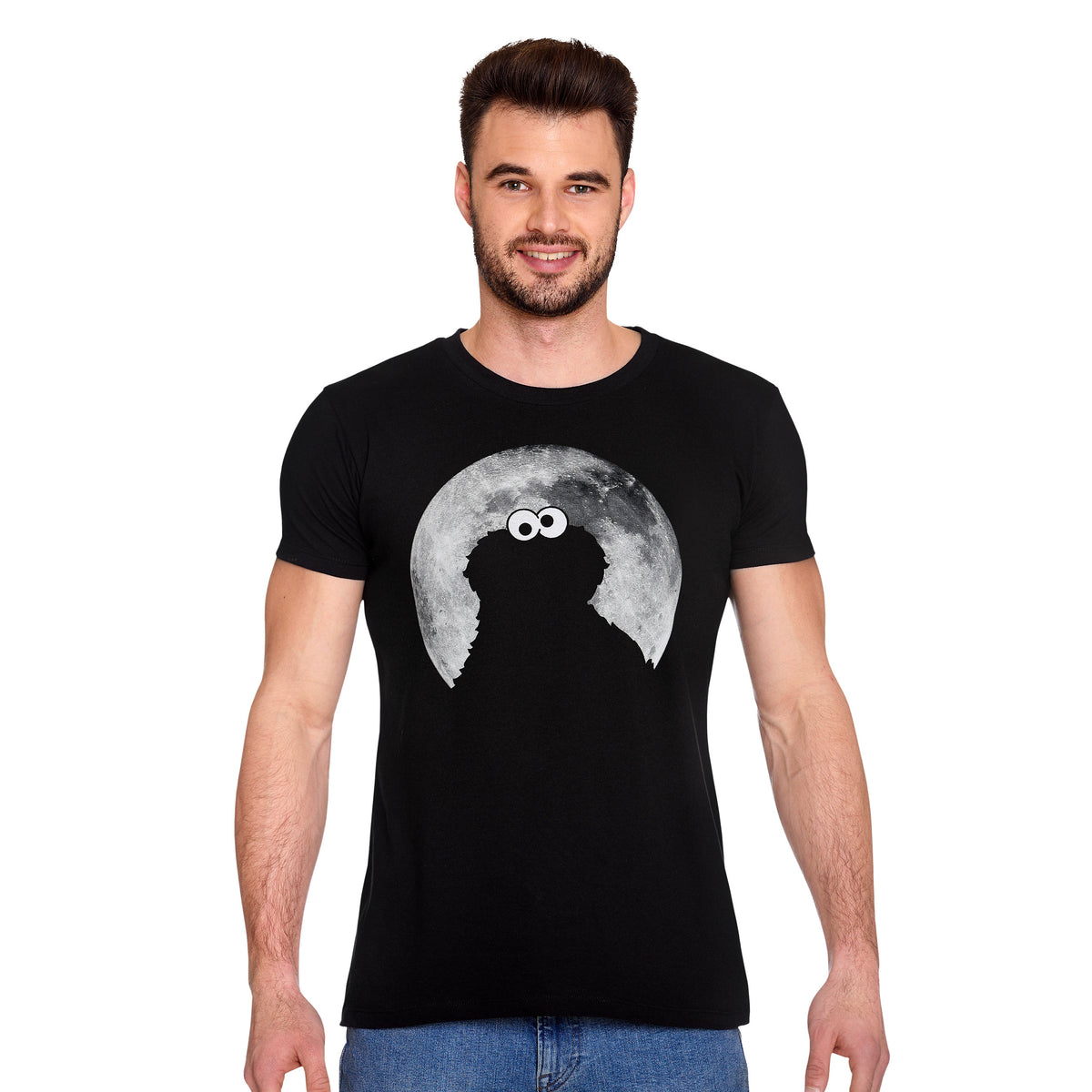 Immagine del prodotto Sesamo Apriti - T-shirt nera Cookie Monster Moonnight