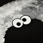 Product image Sesame Street - Cookie Monster Moonnight T-Shirt Black