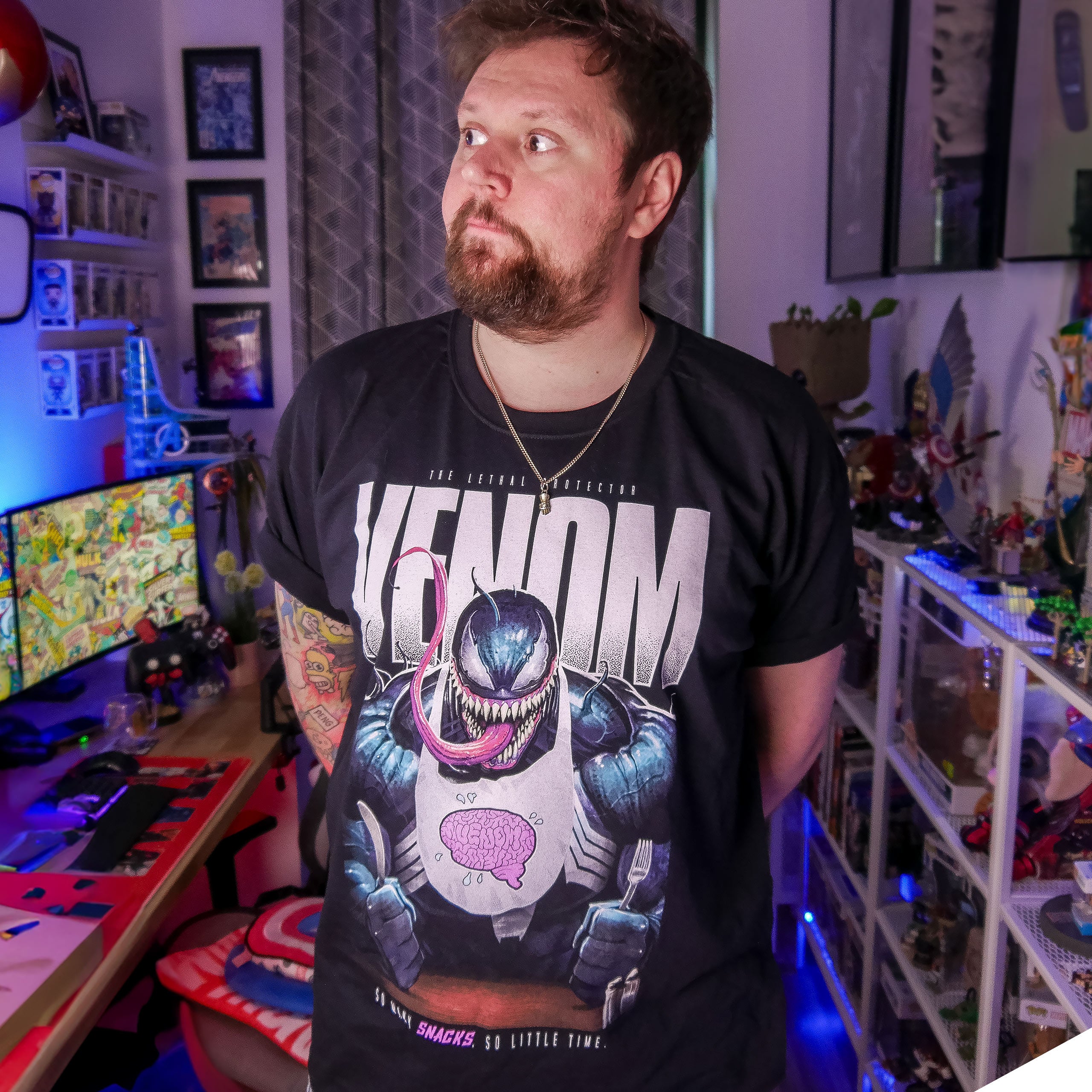 Immagine del prodotto Venom - T-shirt nera 'So Many Snacks'