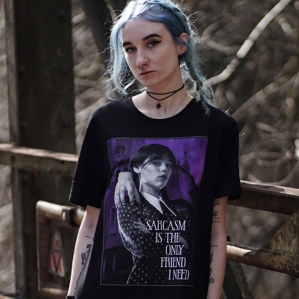 Immagine del prodotto Wednesday - T-shirt di sarcasmo nera