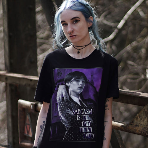 Immagine del prodotto Wednesday - T-shirt di sarcasmo nera