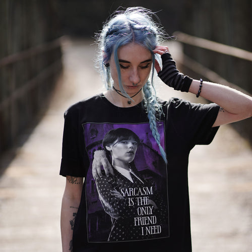 Immagine del prodotto Wednesday - T-shirt di sarcasmo nera