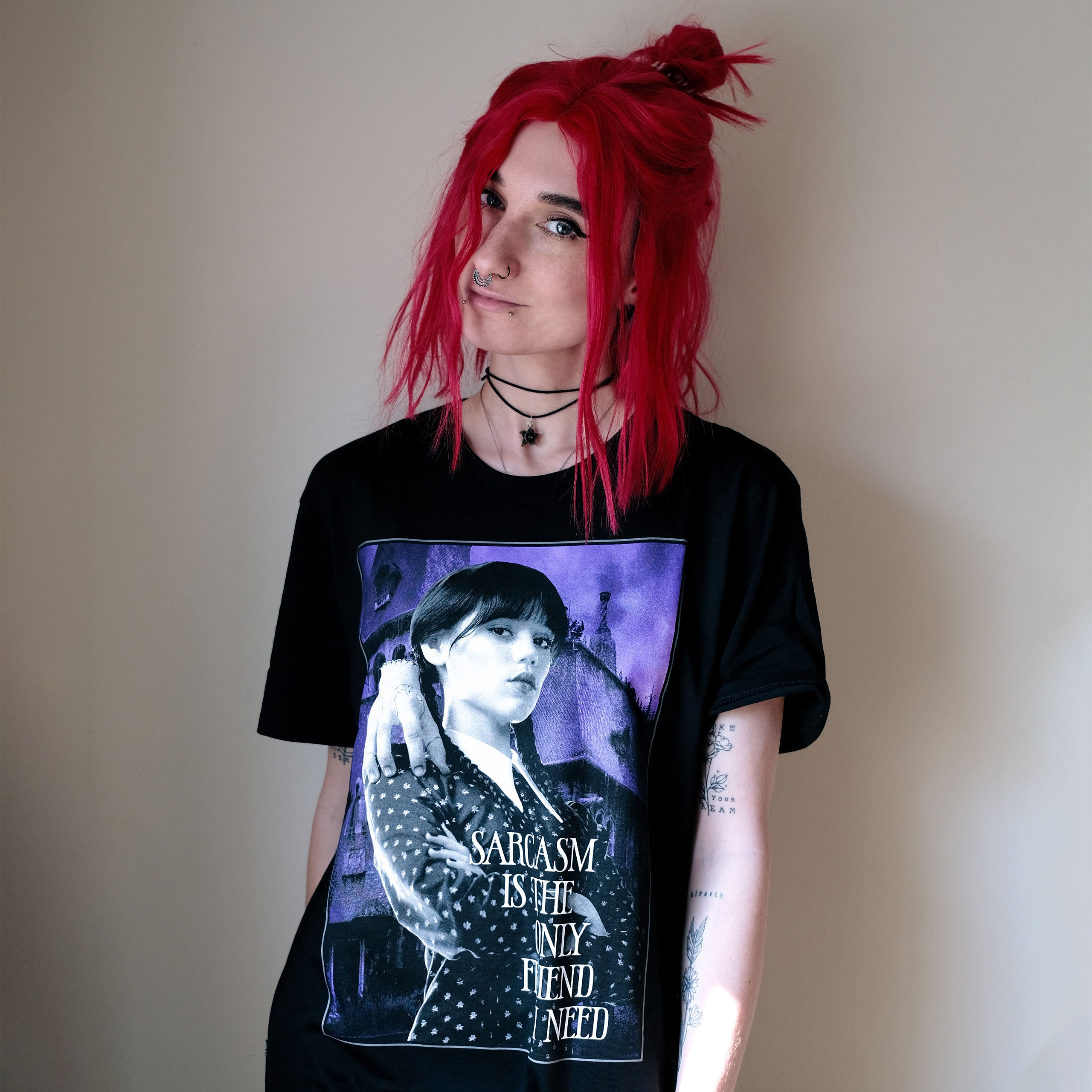 Immagine del prodotto Wednesday - T-shirt di sarcasmo nera