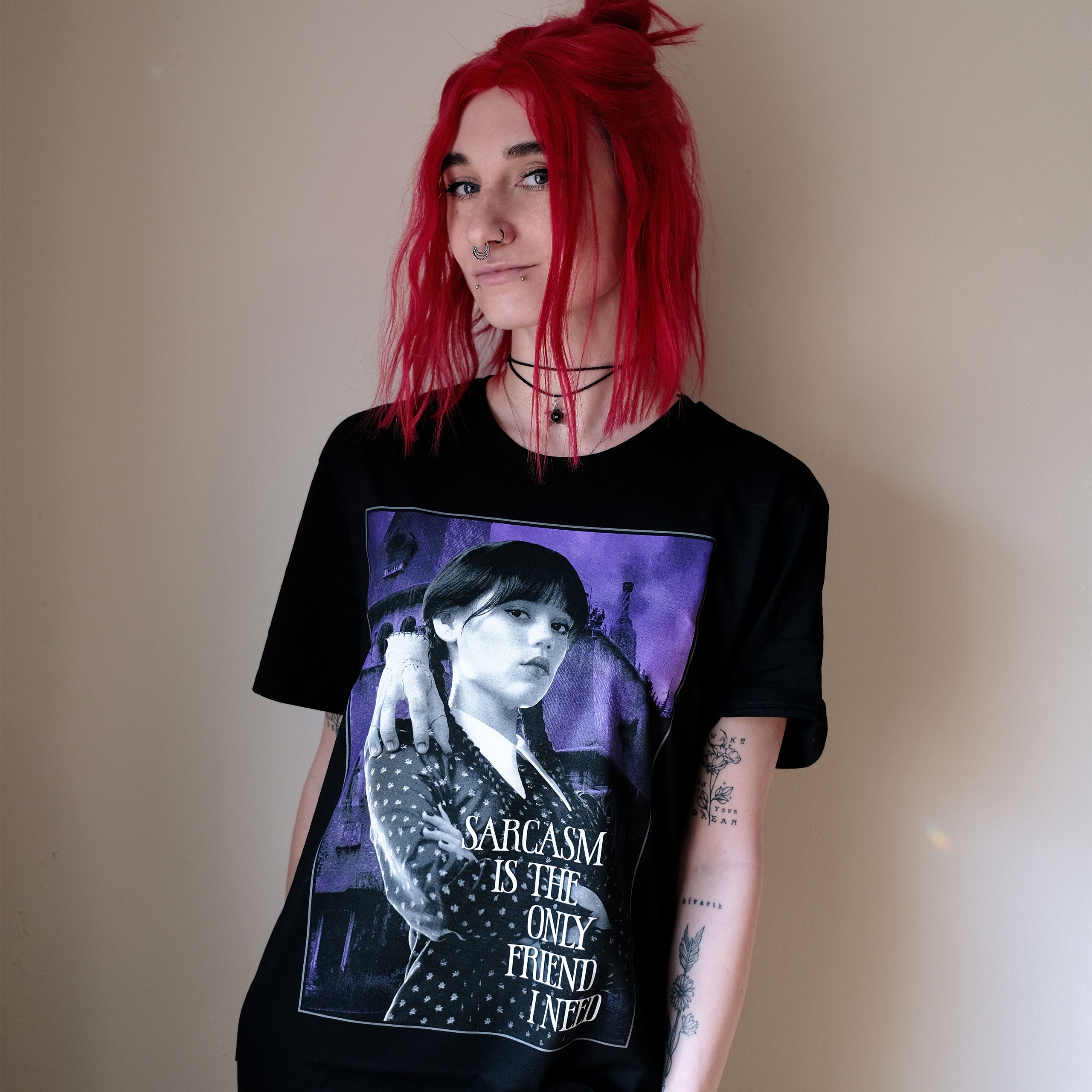 Immagine del prodotto Wednesday - T-shirt di sarcasmo nera