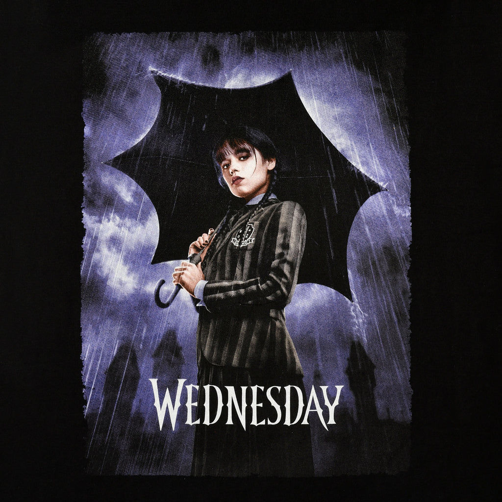 Immagine del prodotto Wednesday - T-shirt teaser poster nero