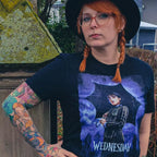 Immagine del prodotto Wednesday - T-shirt teaser poster nero