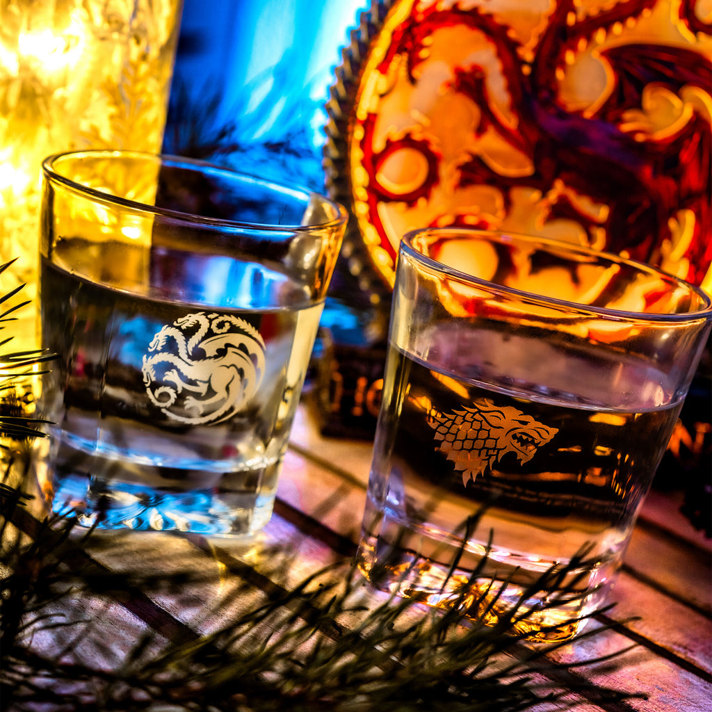 Immagine del prodotto Game of Thrones - Bicchieri con stemmi Targaryen e Stark Set da 2
