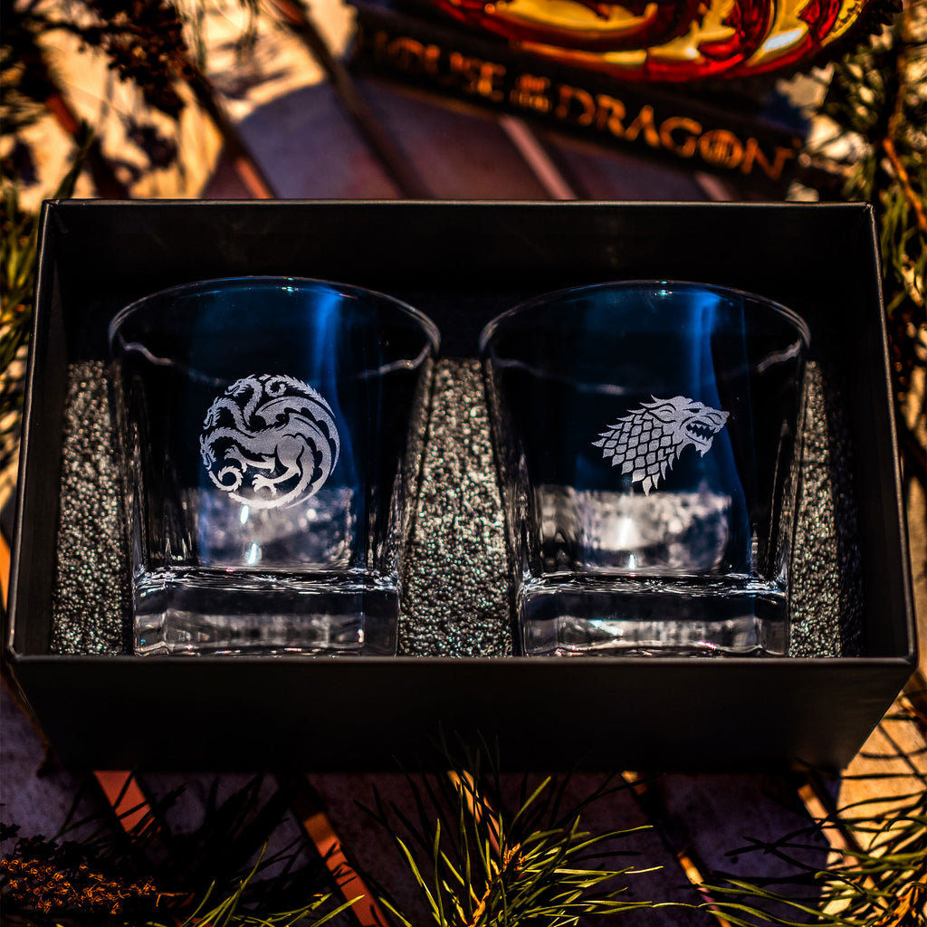 Immagine del prodotto Game of Thrones - Bicchieri con stemmi Targaryen e Stark Set da 2