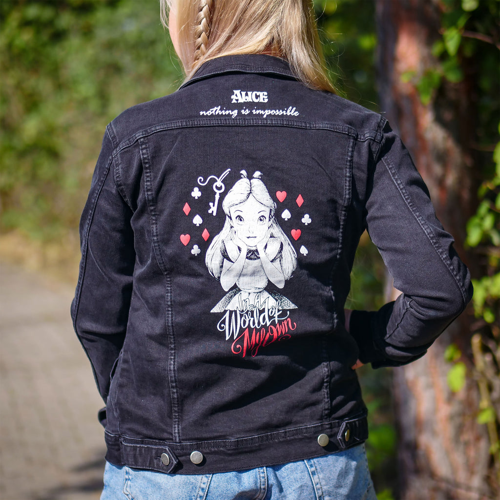 Product image Alice in Wonderland - World Of My Own Denim Jacket Ladies Black