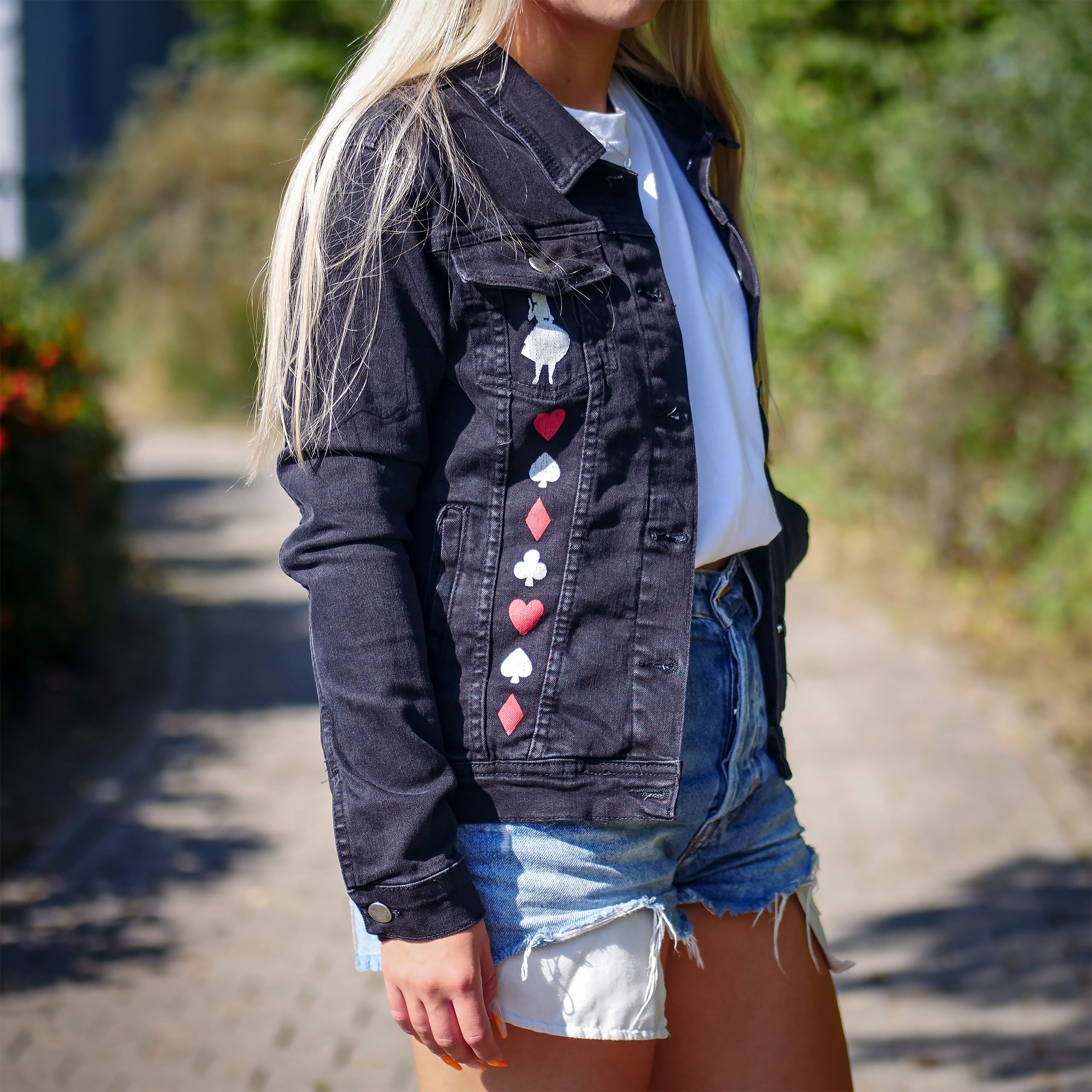 Immagine del prodotto Alice nel paese delle meraviglie - Giacca di jeans World Of My Own per donna nera