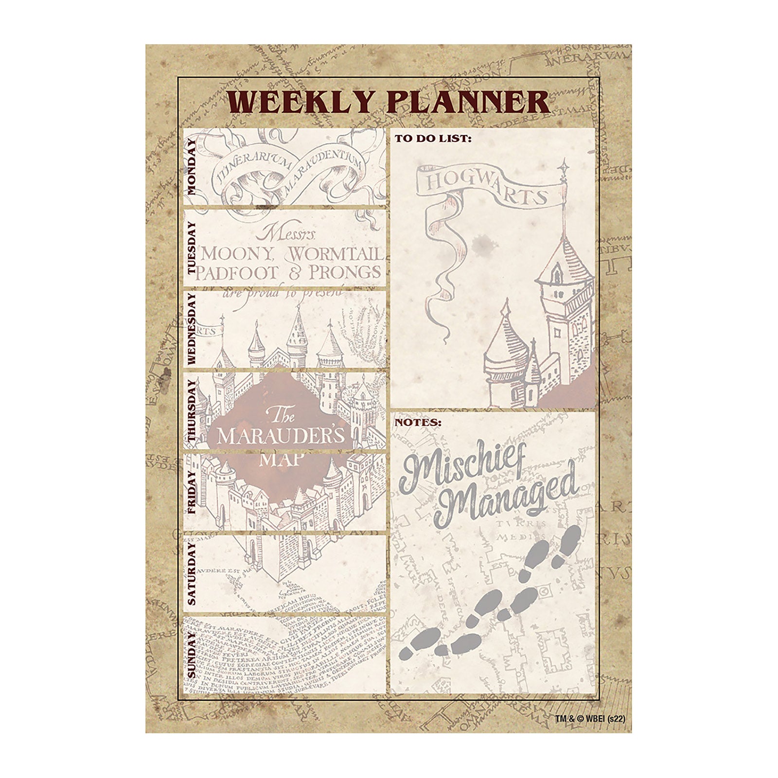 Immagine del prodotto Harry Potter - Mappa del Malandrino Agenda Settimanale A5