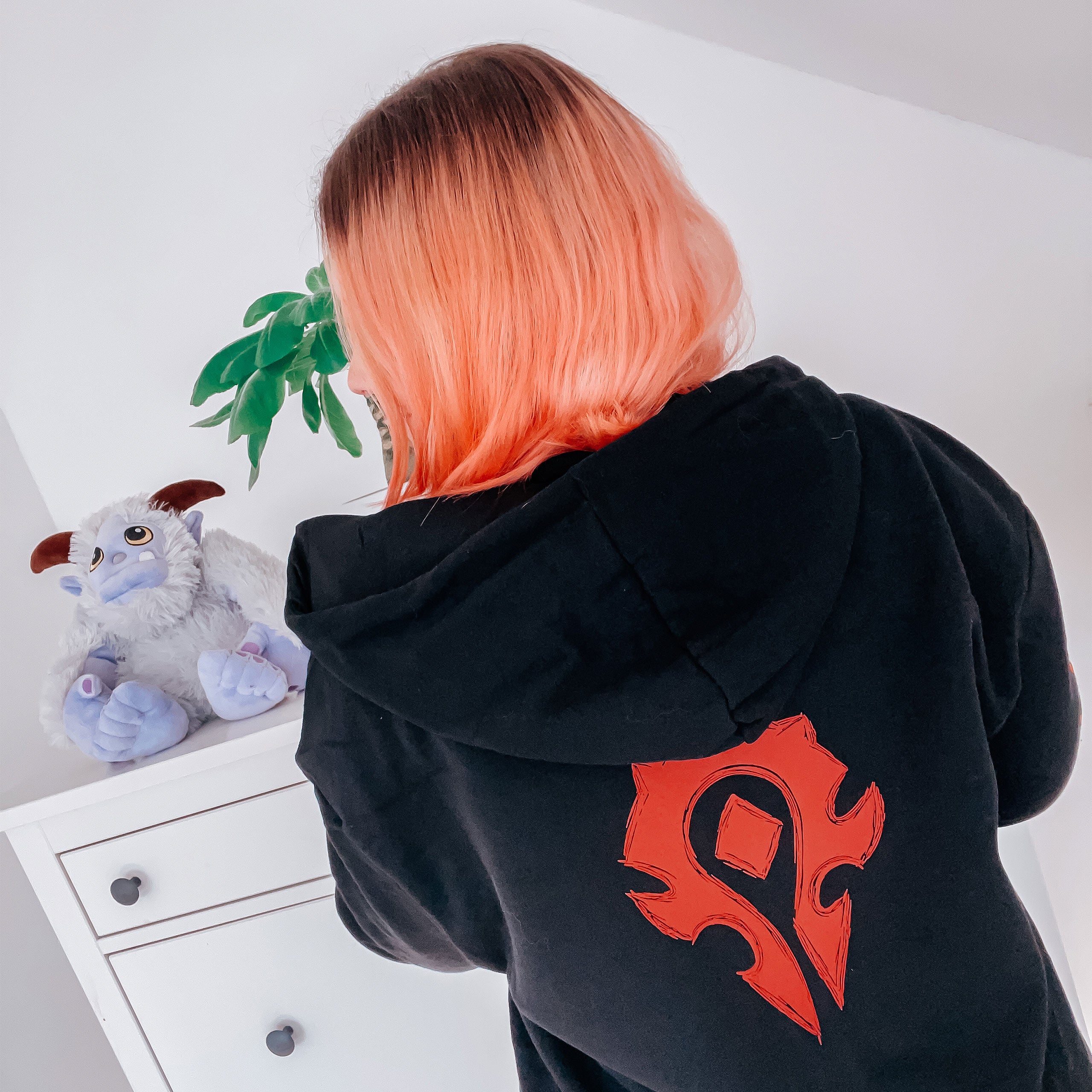 Immagine del prodotto World of Warcraft - Blood & Thunder Felpa con cappuccio nera con logo dell'Orda