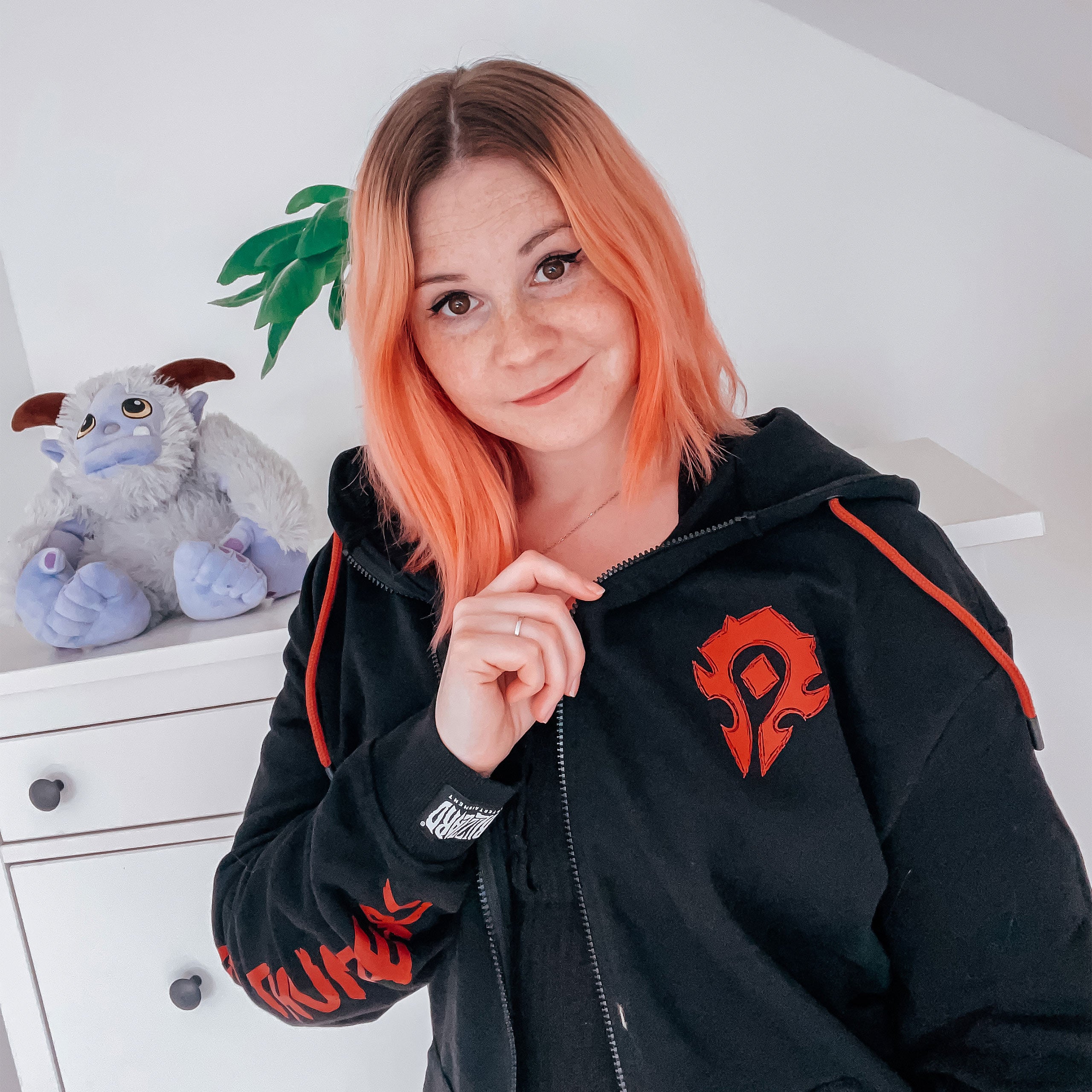Immagine del prodotto World of Warcraft - Blood & Thunder Felpa con cappuccio nera con logo dell'Orda