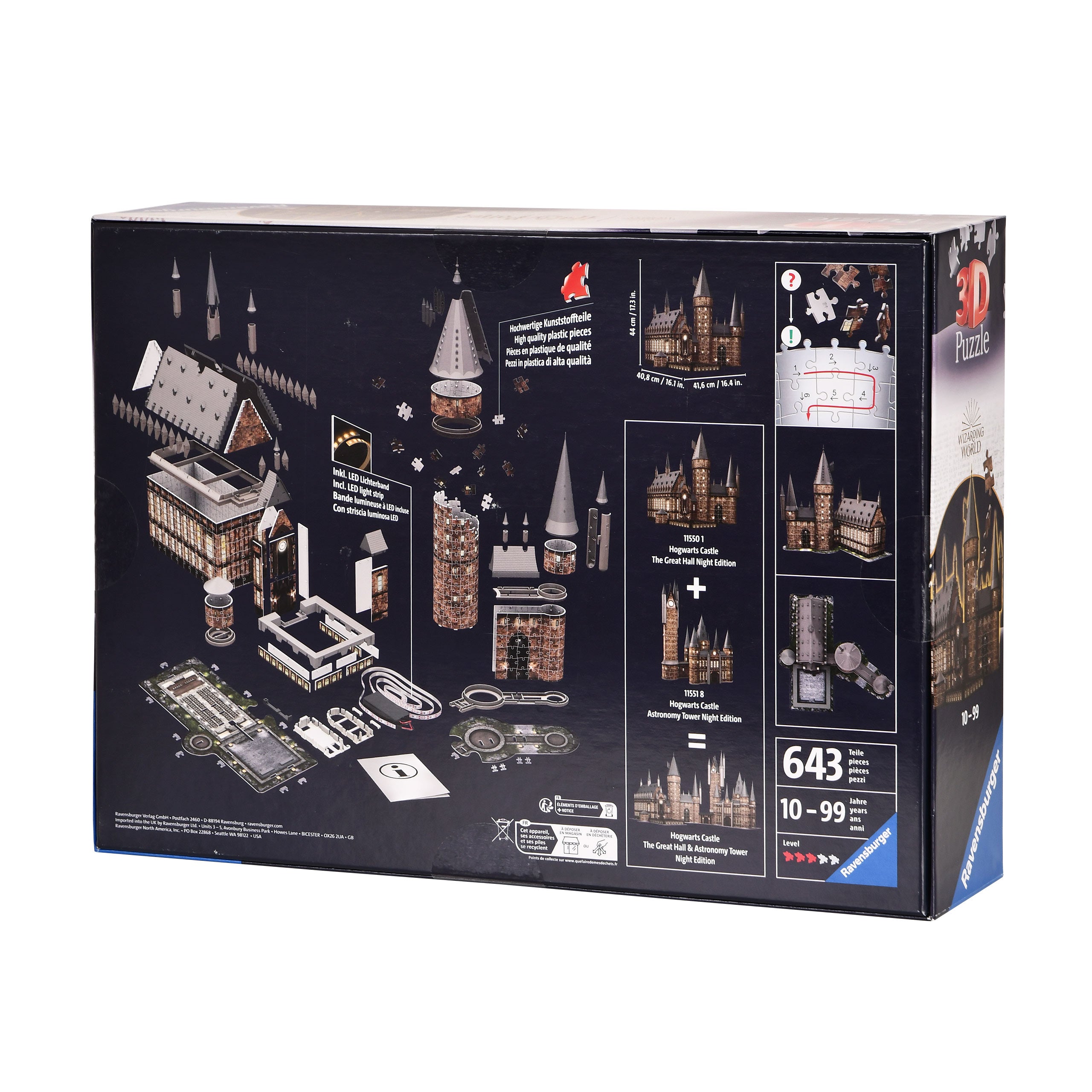 Immagine del prodotto Hogwarts Castello La Grande Sala Puzzle 3D con illuminazione - Harry Potter
