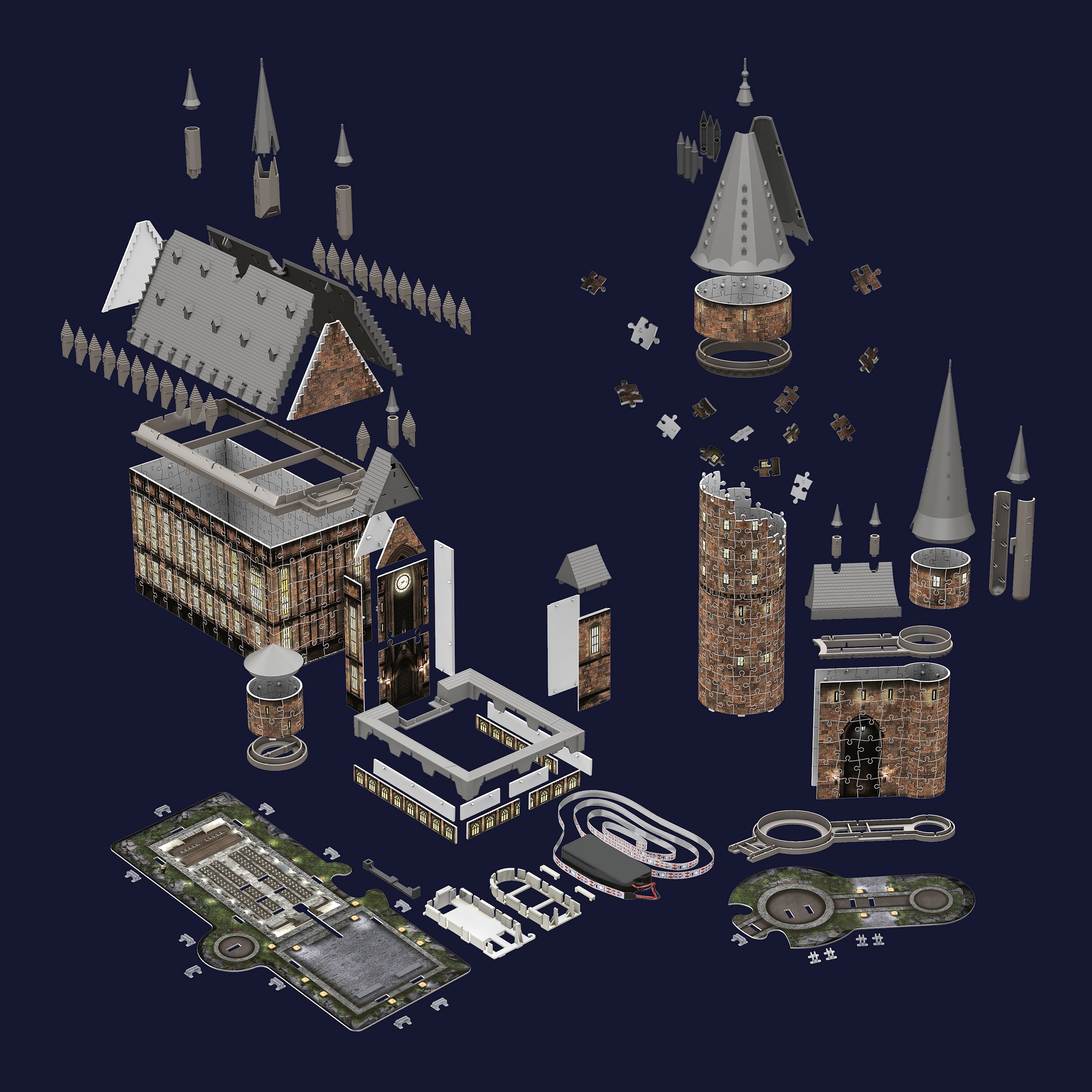 Immagine del prodotto Hogwarts Castello La Grande Sala Puzzle 3D con illuminazione - Harry Potter