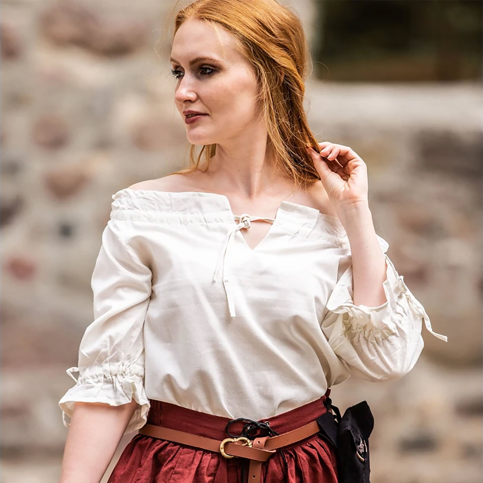 Immagine del prodotto Blusa medievale a maniche corte Vera Beige