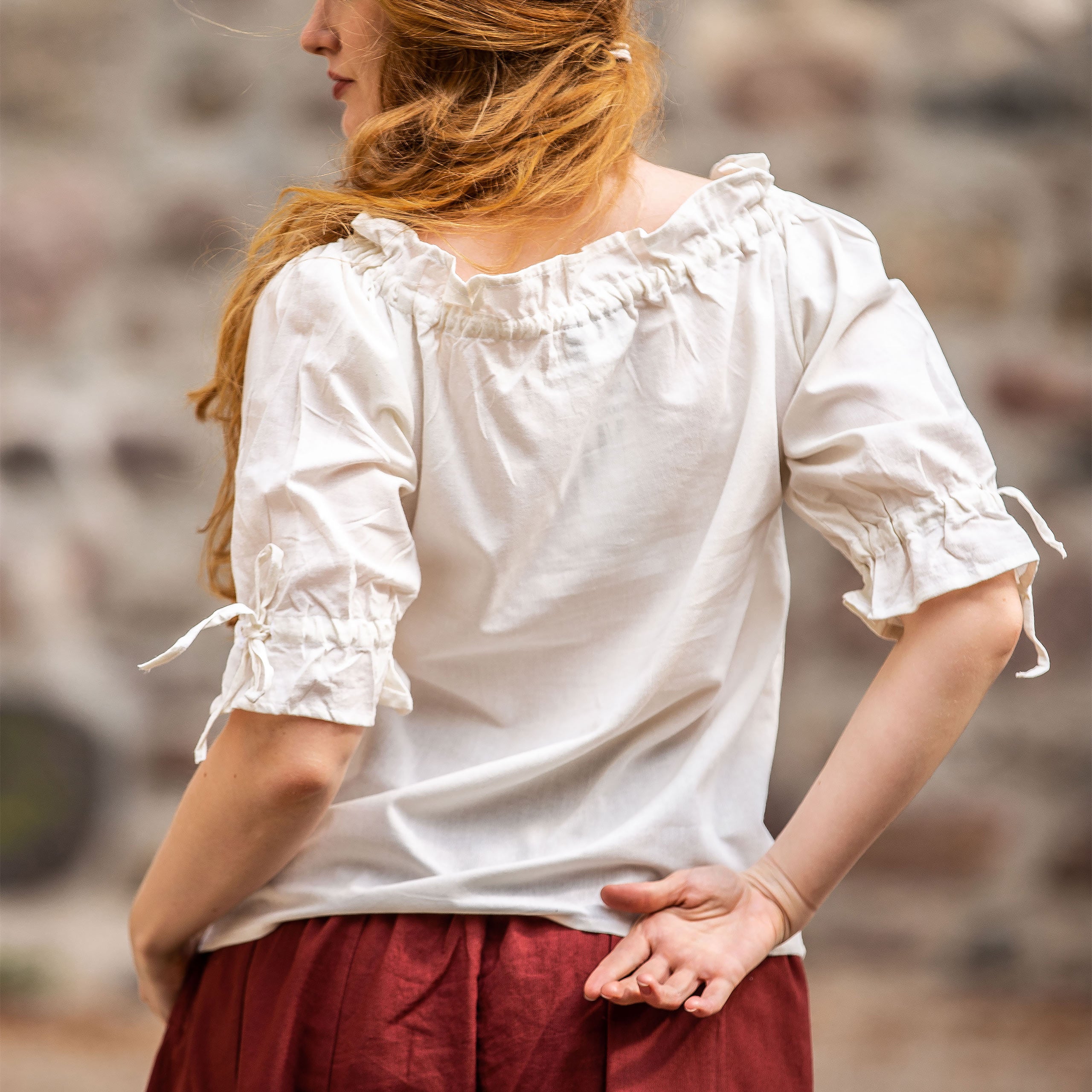 Immagine del prodotto Blusa medievale a maniche corte Vera Beige