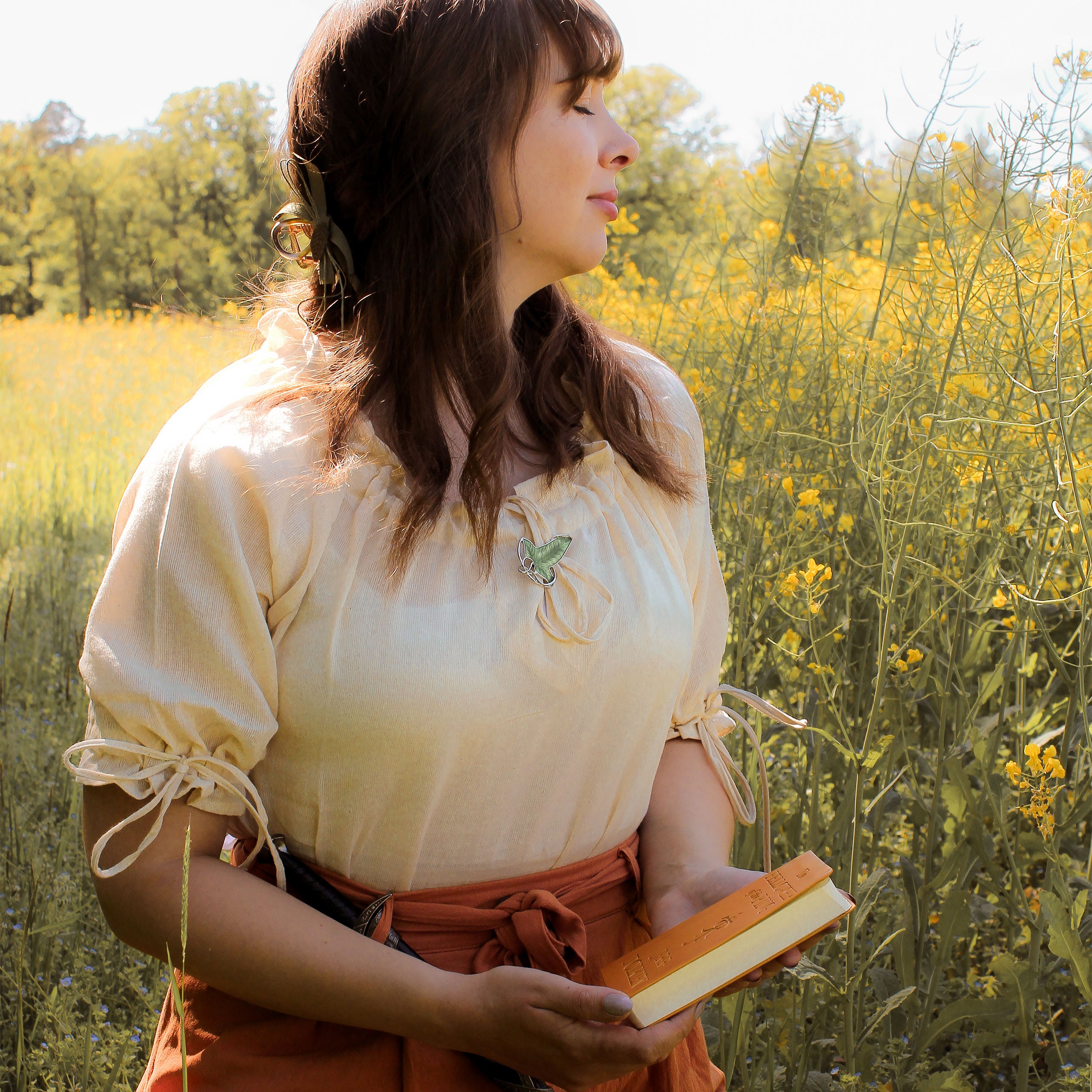 Immagine del prodotto Blusa medievale a maniche corte Vera Beige