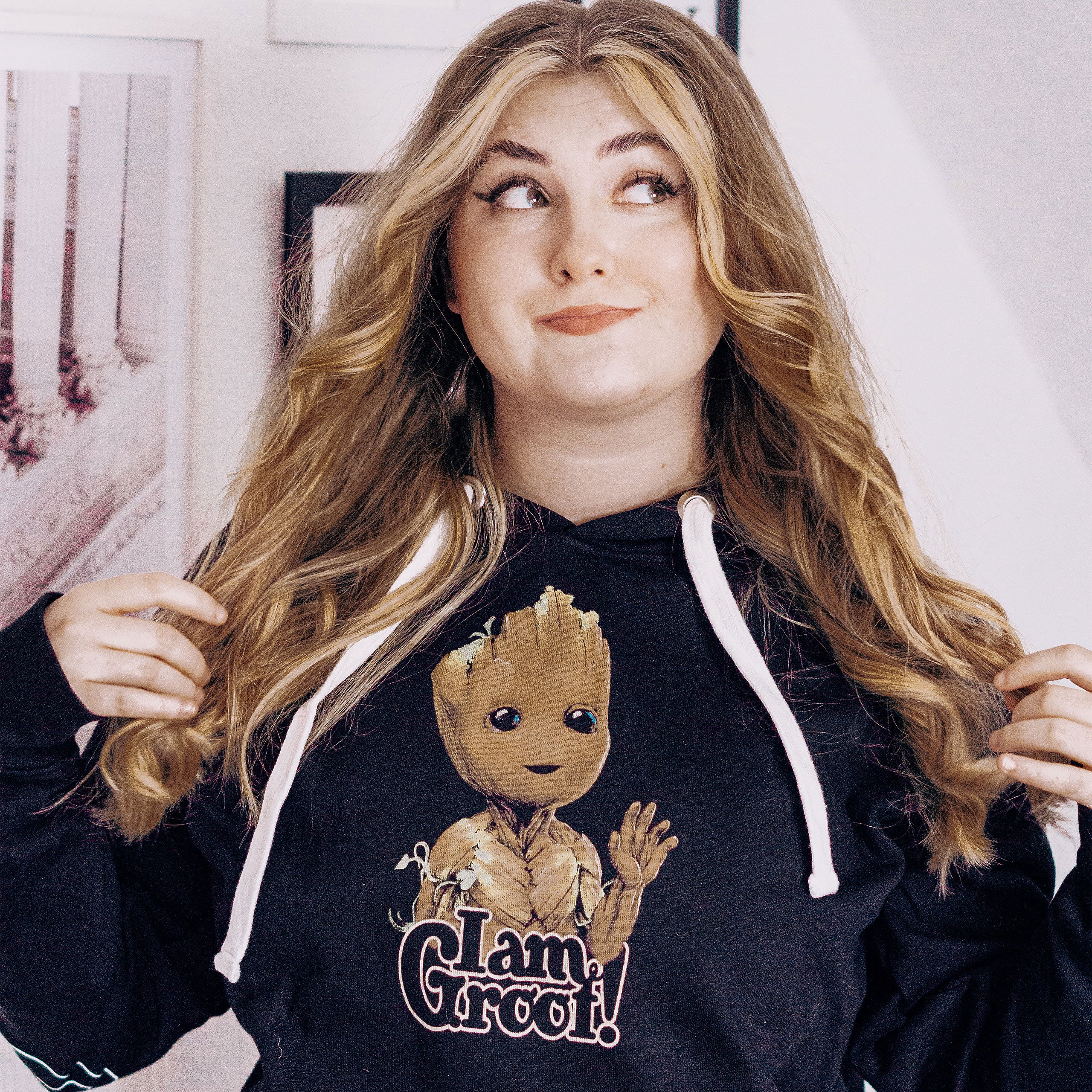 Immagine del prodotto Guardians of the Galaxy - Felpa con Cappuccio I Am Groot Nera