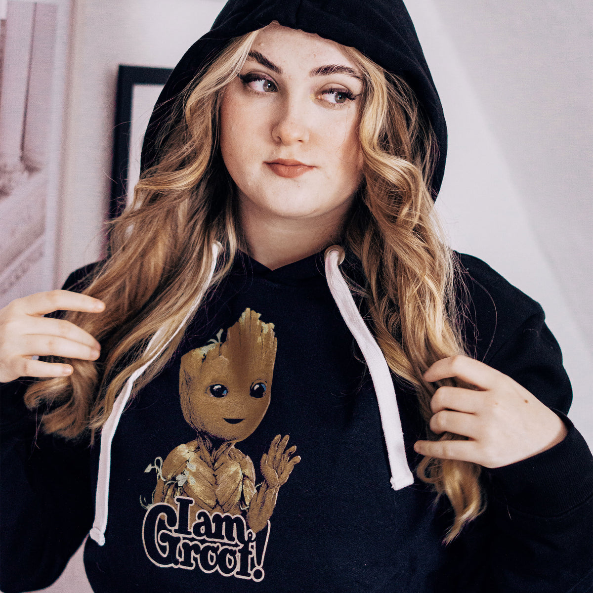 Immagine del prodotto Guardians of the Galaxy - Felpa con Cappuccio I Am Groot Nera