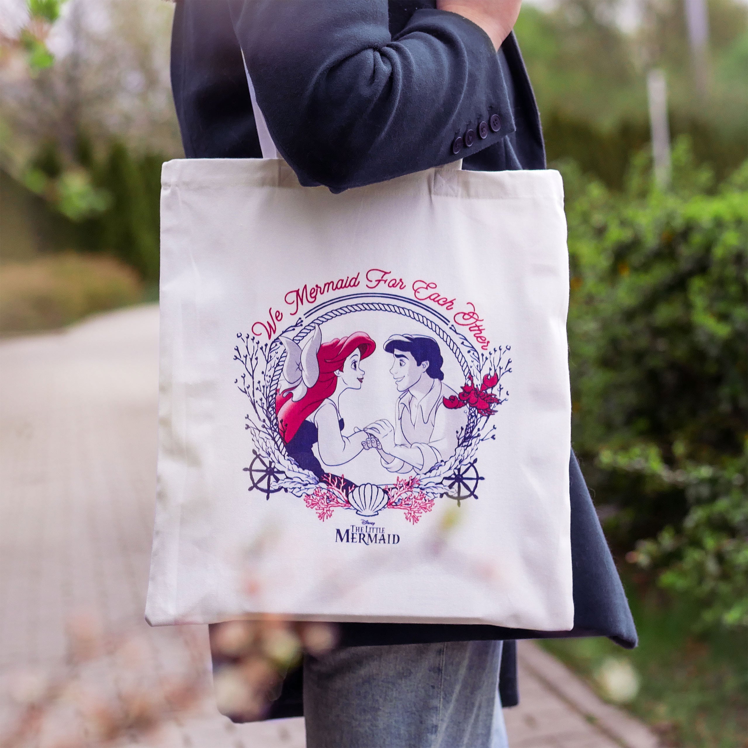 Immagine del prodotto Ariel - We Mermaid for Each Other Borsa di juta bianca