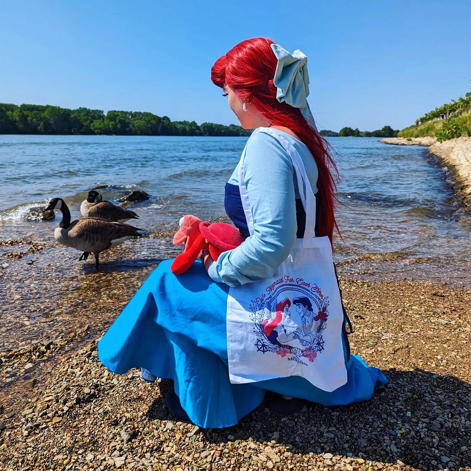 Immagine del prodotto Ariel - We Mermaid for Each Other Borsa di juta bianca
