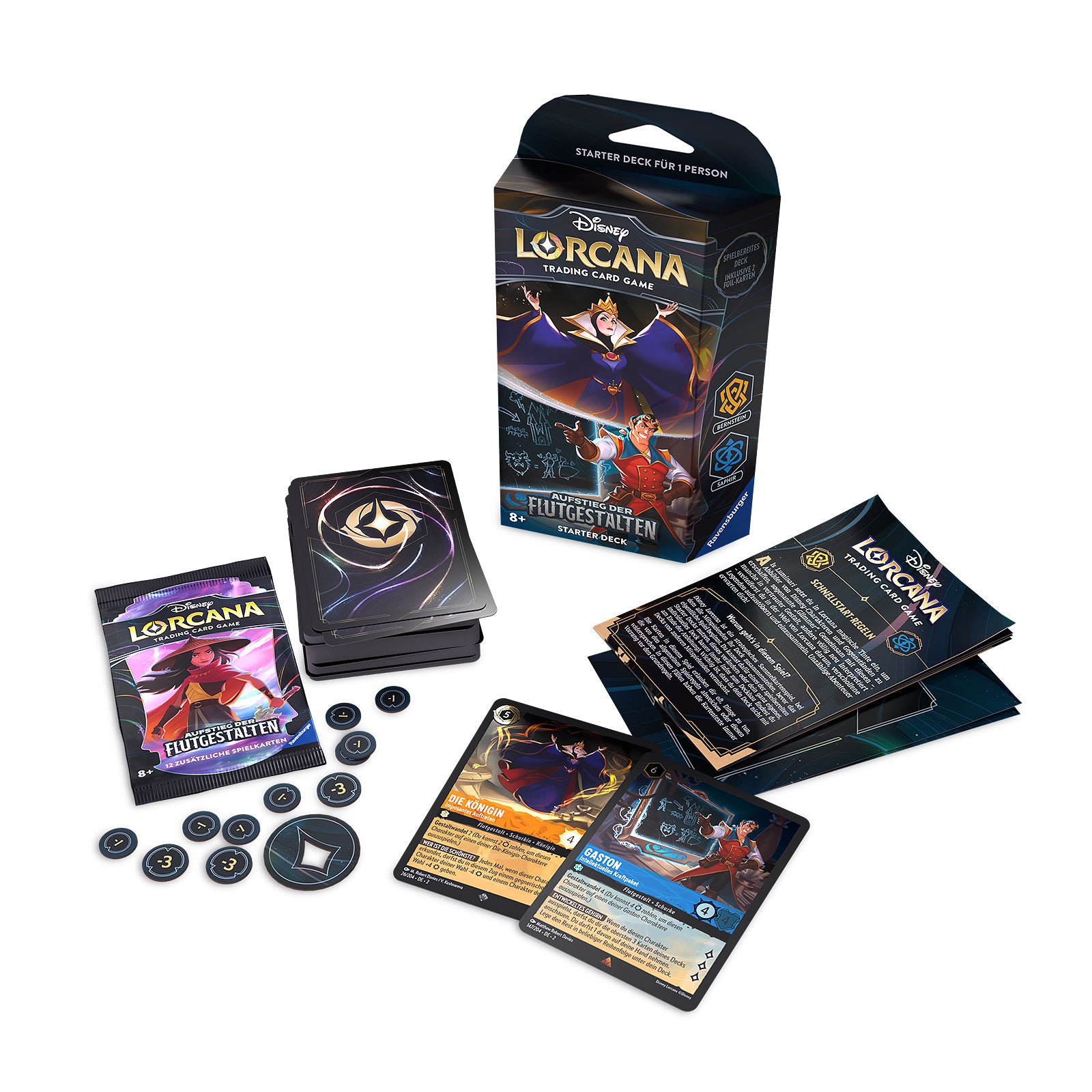 Product image Disney Lorcana Amber and Sapphire Starter Set - Rise of the Tide Shapes Trading Card Game