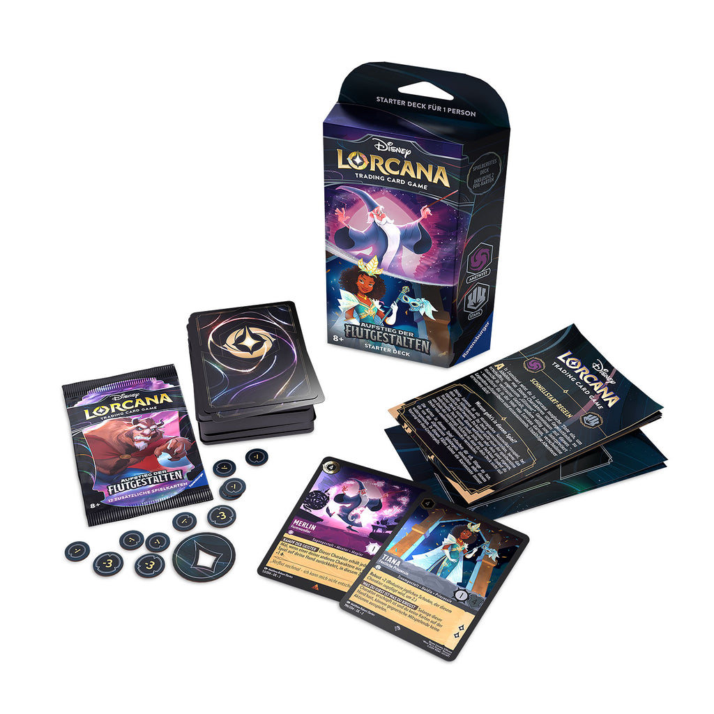 Product image Disney Lorcana Amethyst and Steel Starter Set - Rise of the Tide Shapes Trading Card Game