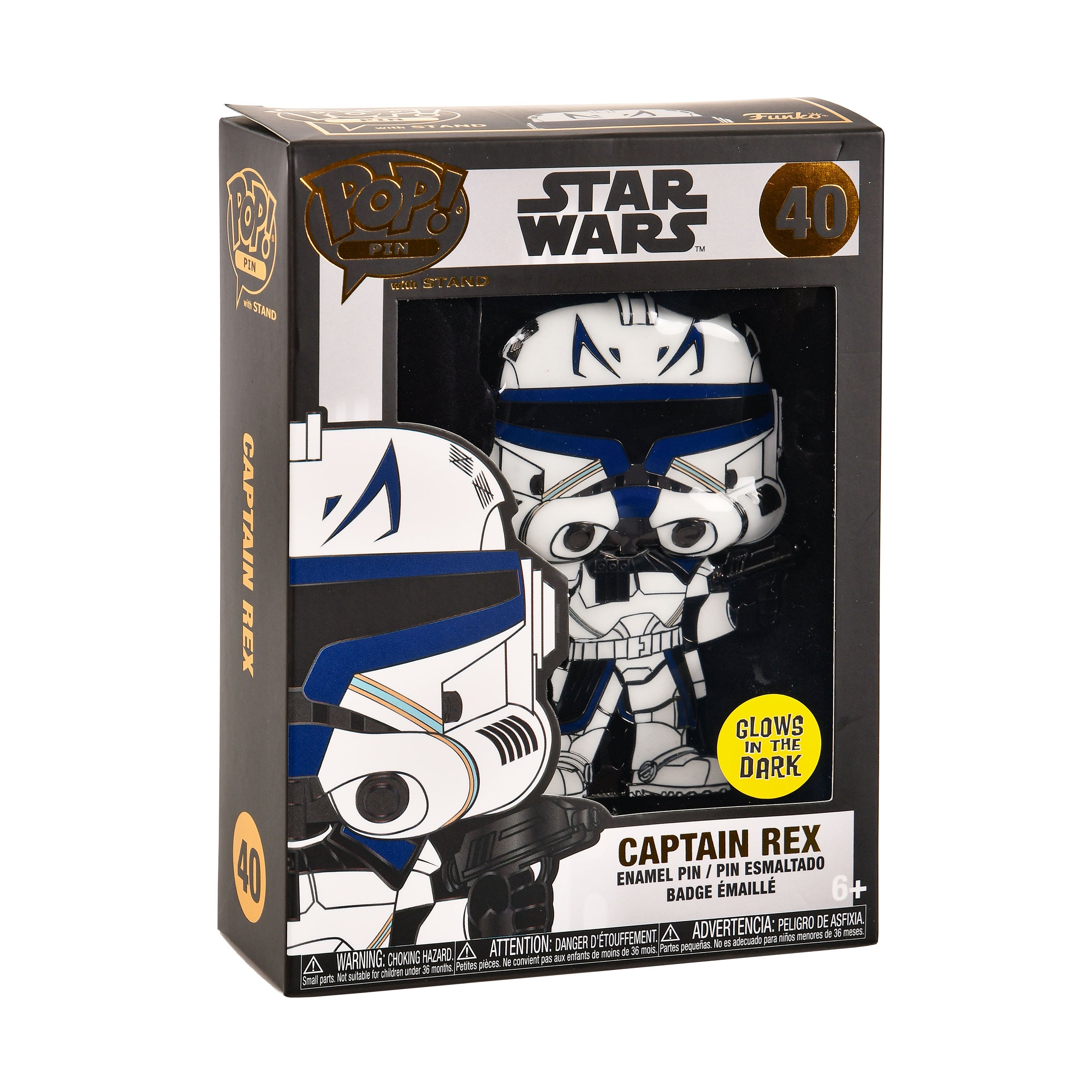 Immagine del prodotto Star Wars The Clone Wars - Capitano Rex Glow in the Dark Funko Pop Pin 10 cm