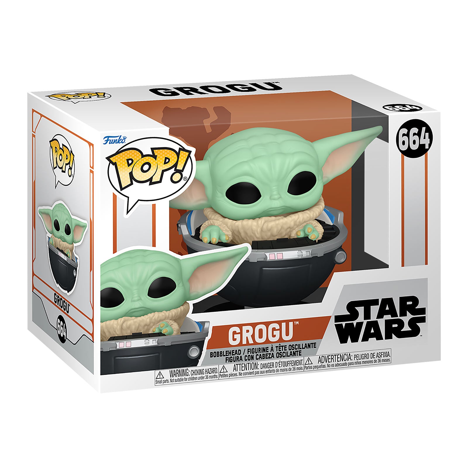 Immagine del prodotto Grogu nel passeggino Funko Pop Figura con testa oscillante - Star Wars The Mandalorian