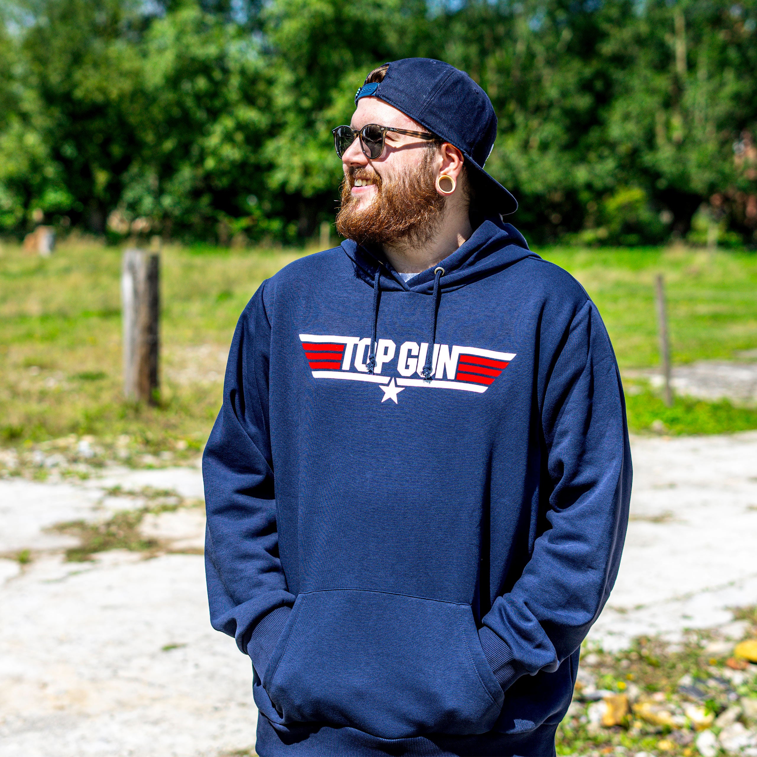 Immagine del prodotto Top Gun - Felpa con cappuccio blu con logo