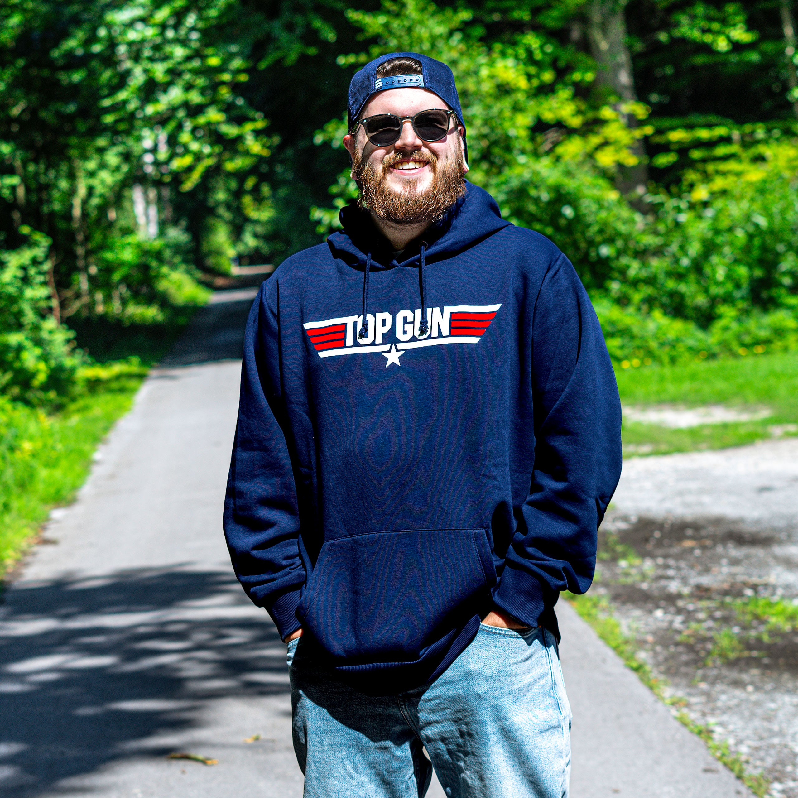 Immagine del prodotto Top Gun - Felpa con cappuccio blu con logo