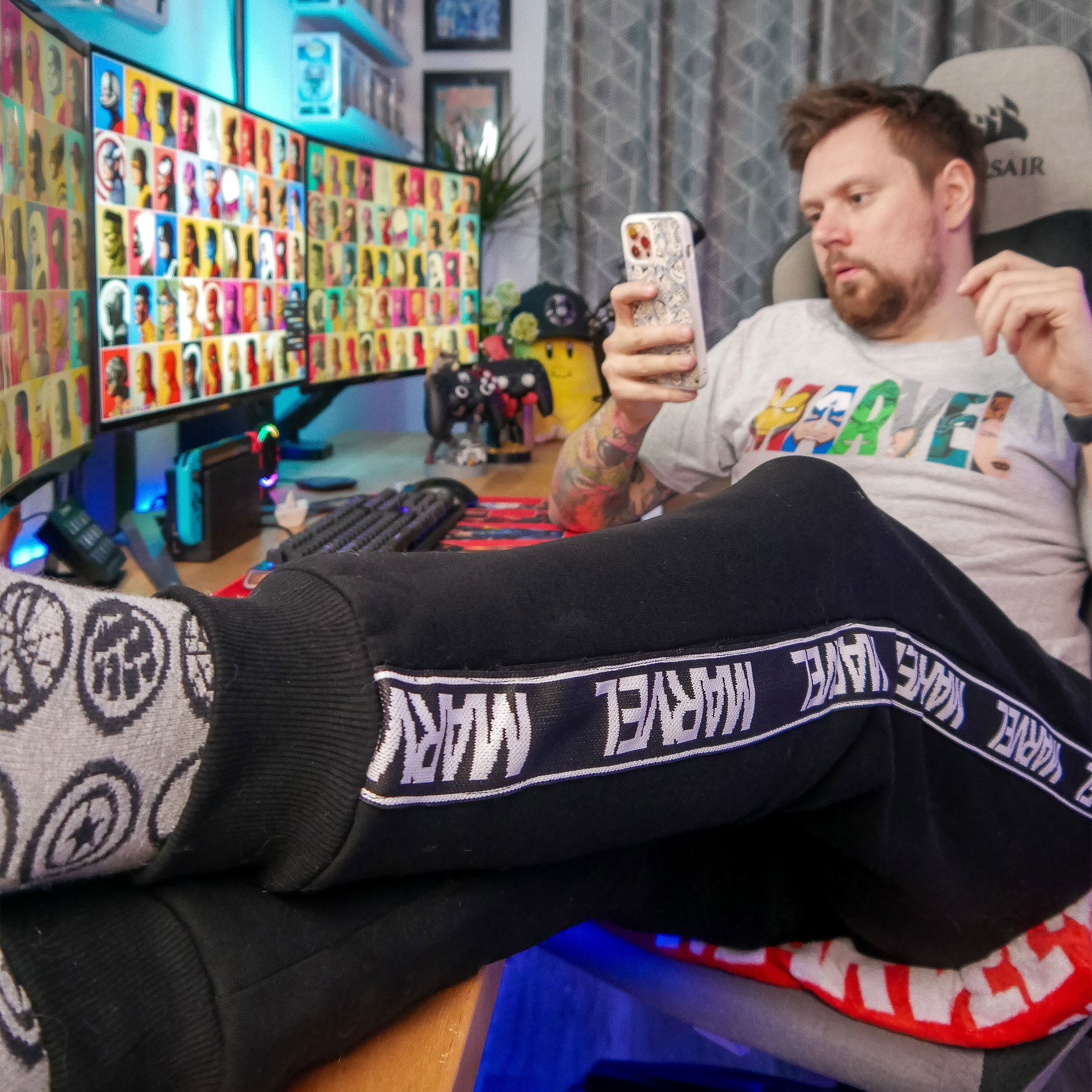Immagine del prodotto Marvel - Pantaloni da tuta con logo nero
