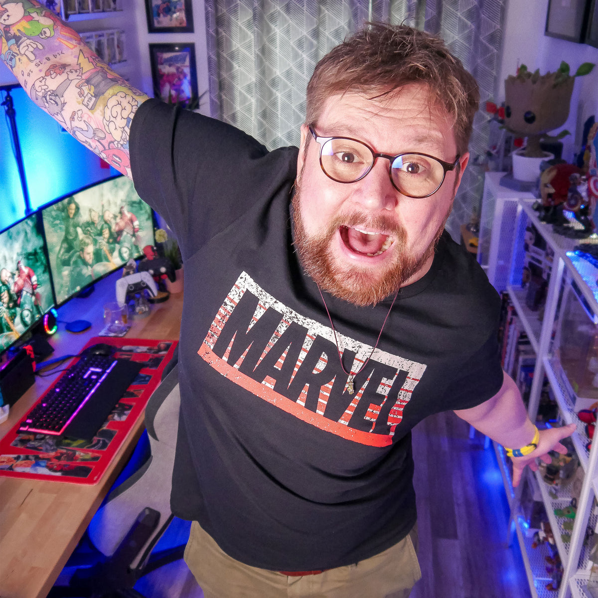 Immagine del prodotto Marvel - Maglietta nera con logo di Guardians