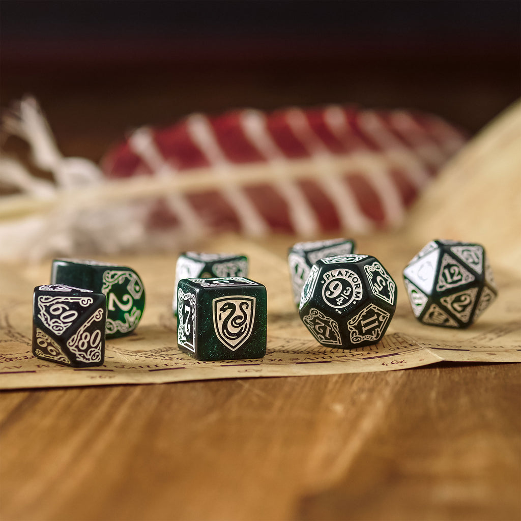 Immagine del prodotto Harry Potter - Set di dadi RPG Slytherin 7 pezzi verde