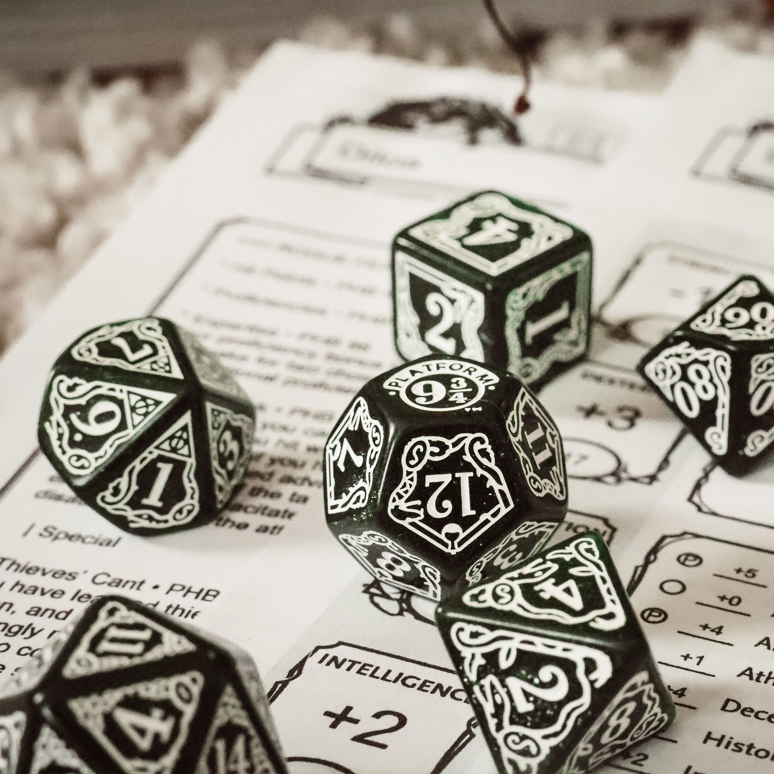Immagine del prodotto Harry Potter - Set di dadi RPG Slytherin 7 pezzi verde