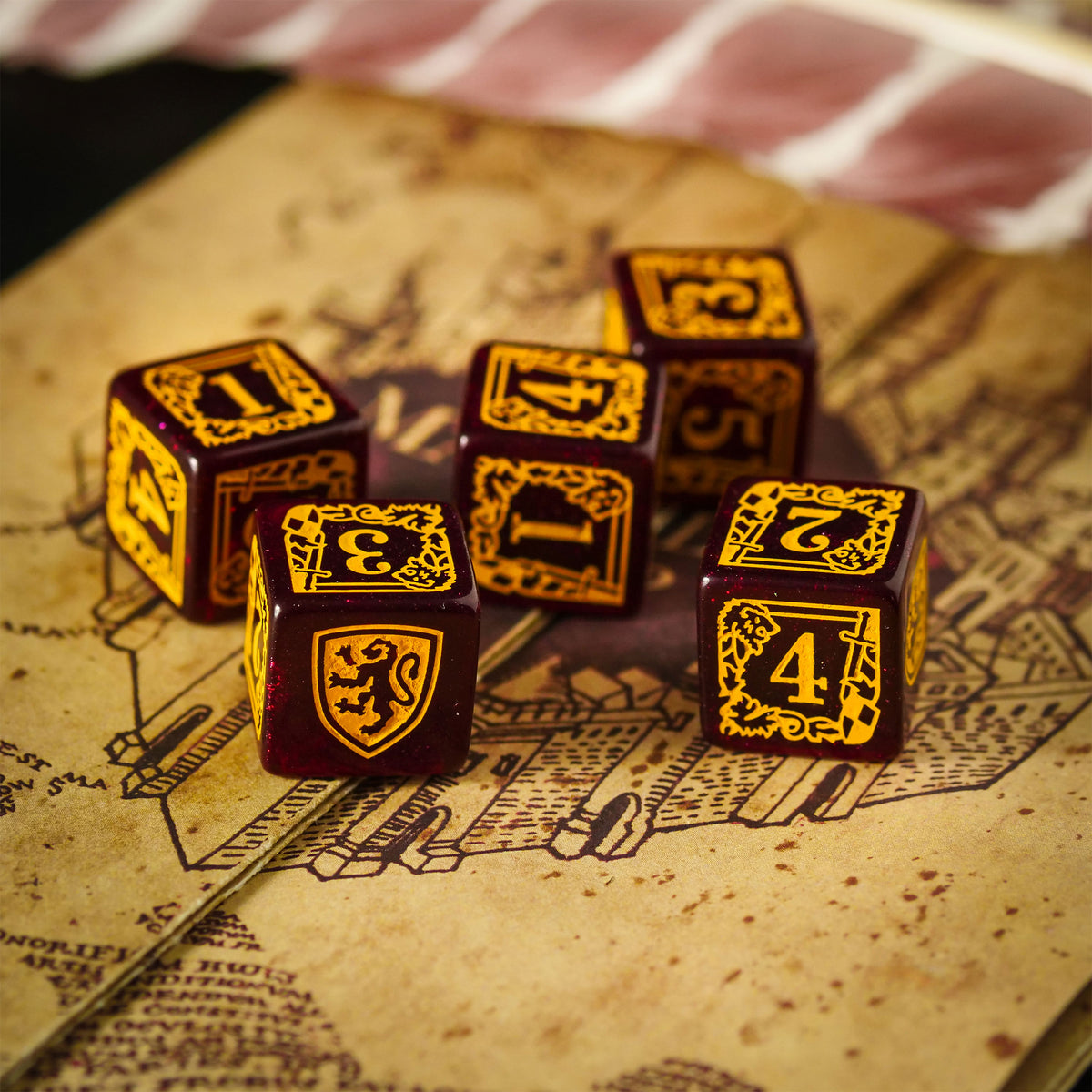 Product image Harry Potter - Gryffindor RPG Dice Set 5pcs with Dice Bag Red