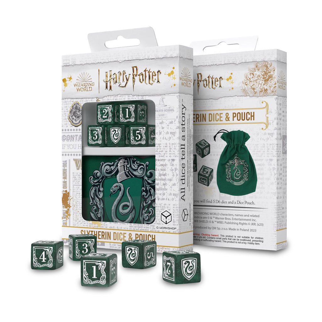 Product image Harry Potter - Slytherin RPG Dice Set 5pcs with Dice Bag Green