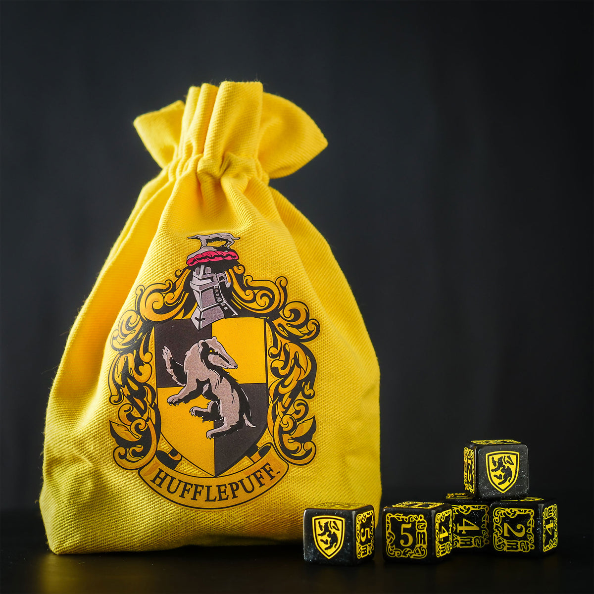 Product image Harry Potter - Hufflepuff RPG Dice Set 5pcs with Dice Bag Yellow