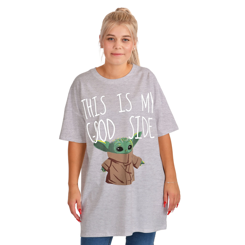 Product image Grogu Good Side Oversize T-Shirt White - Star Wars The Mandalorian