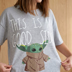 Product image Grogu Good Side Oversize T-Shirt White - Star Wars The Mandalorian