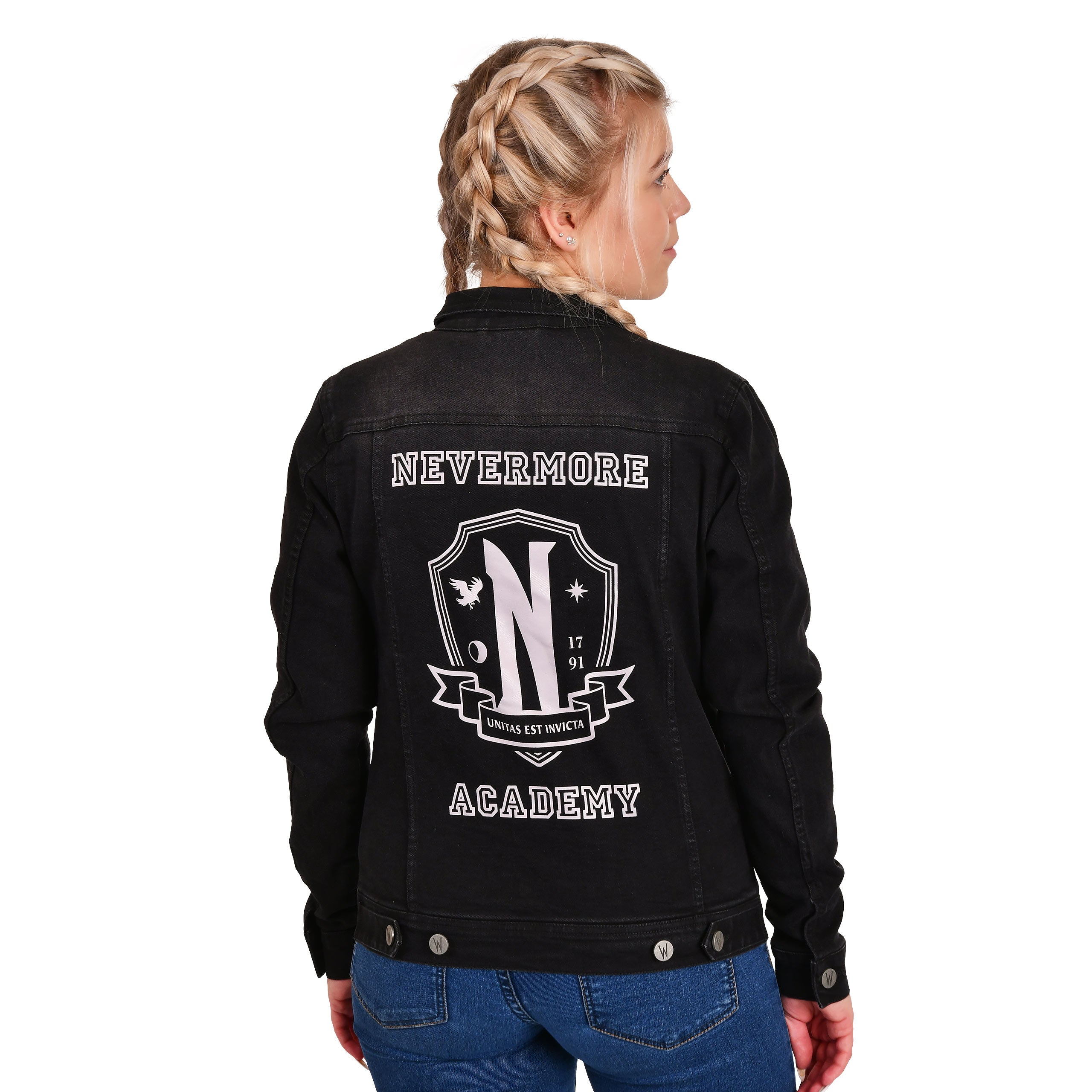 Immagine del prodotto Mercoledì - Giacca di jeans Nevermore Academy nera