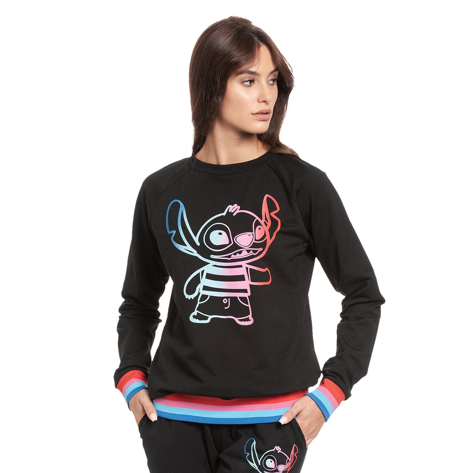 Immagine del prodotto Lilo & Stitch - Maglione Rainbow Stitch per Donne Nero