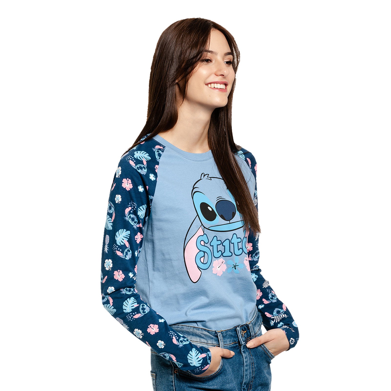 Immagine del prodotto Lilo & Stitch - Weird But Cute Raglan Longsleeve per donne blu