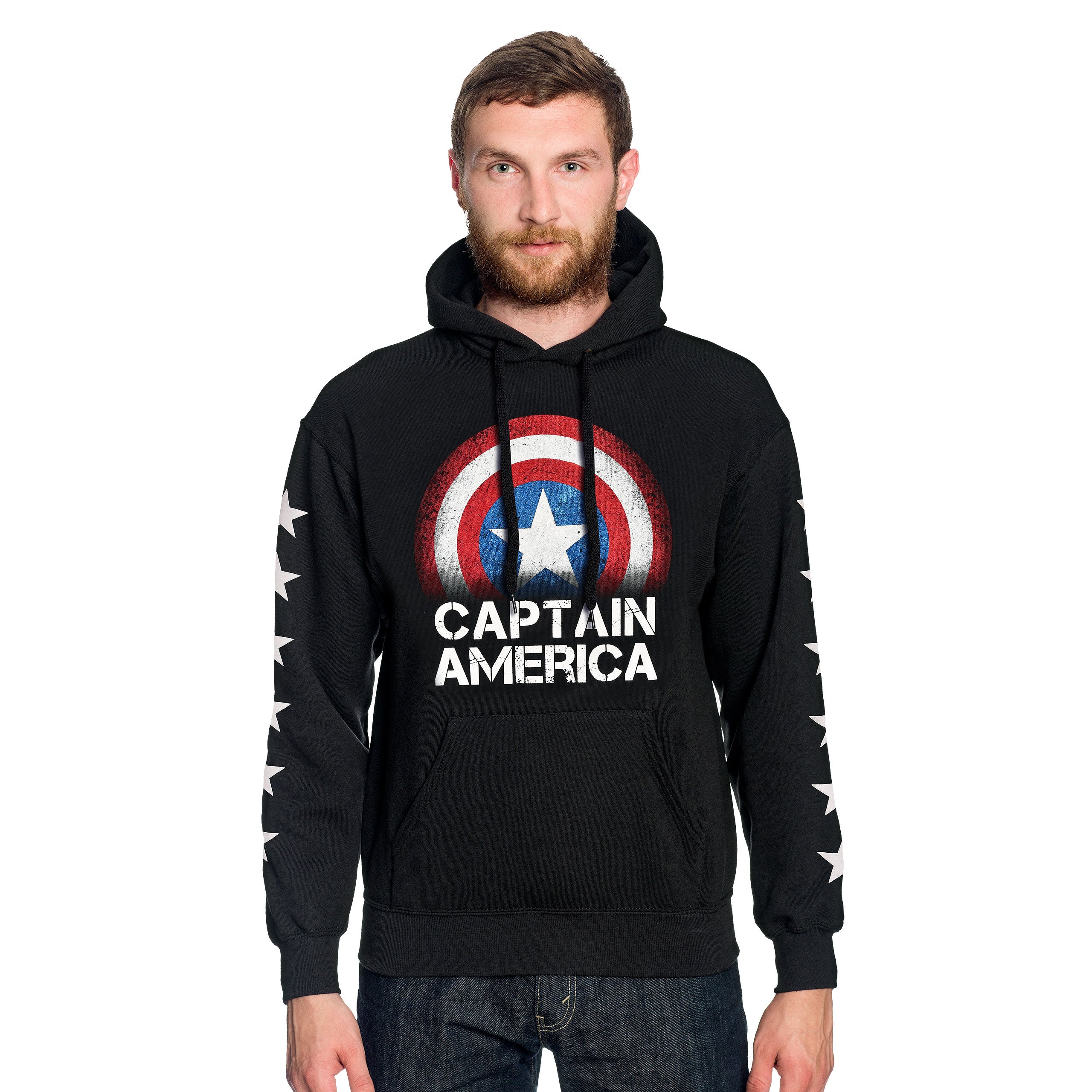 Immagine del prodotto Captain America - Felpa con cappuccio nera Shield